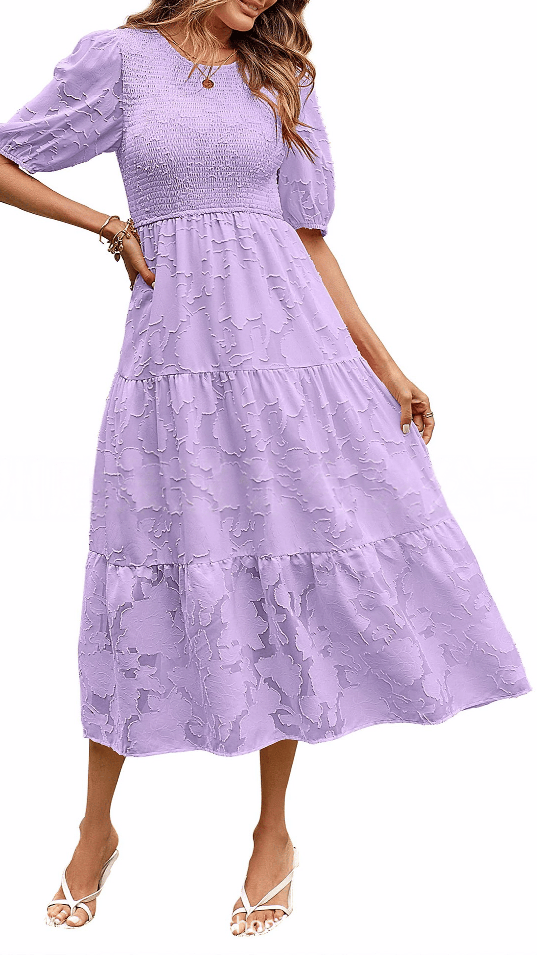 🌸 THE SMOCKED BUBBLE MAXI: PUFF SLEEVES, FLORAL LACE, TIERED DREAMS — YOUR 2026 SUMMER ROMANCE STARTS HERE 🌸