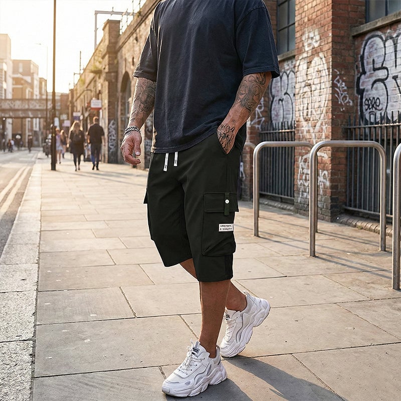 Men's Breathable, Loose-Fit Casual Pants with Elastic Waistband