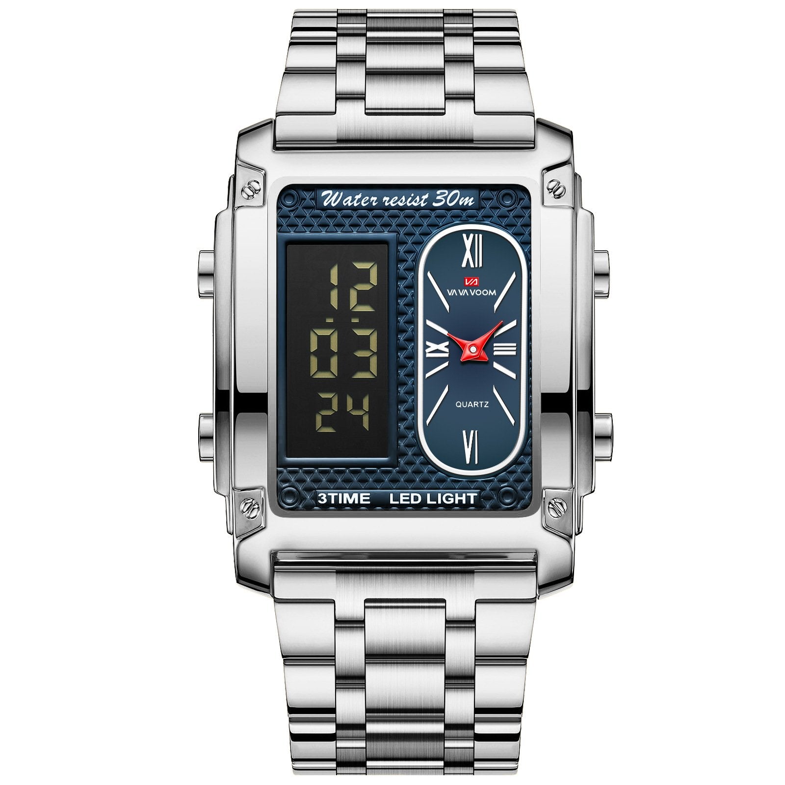 Waterproof Multi-Function Square Digital WatchWaterproof Multi-Function Square Digital Watch