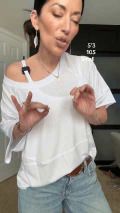 🤍 Women's Loose Fit Solid Color Crewneck Half Sleeve Casual Summer Top ✨