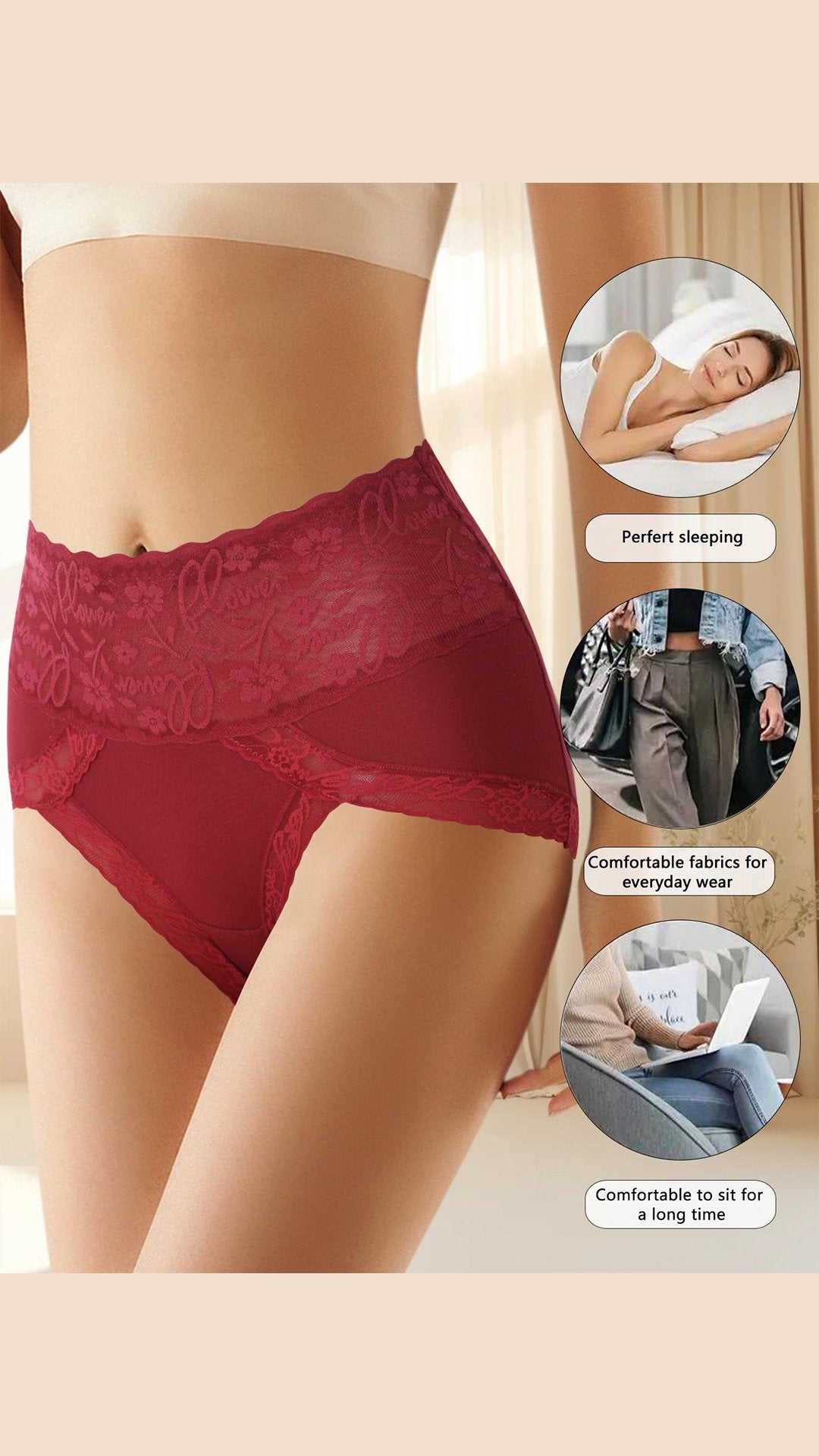 🌸 THE LACE PRINT BRIEF COLLECTION: 6/12 PAIRS, HIGH-WAISTED, SEAMLESS, EFFORTLESSLY ELEGANT 🌸