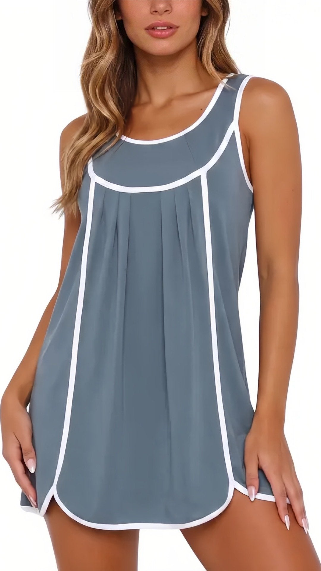 🎾 THE TENNIS CORE DRESS: SLEEVELESS, LOOSE FIT, SIDE SPLIT — YOUR NEW SUMMER SPORTY CHIC 🎾
