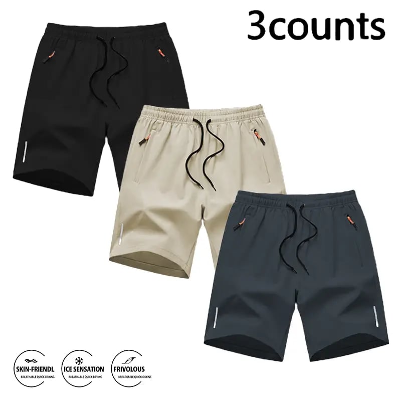 Men's Relaxed Fit Cargo Shorts with Zipper Pockets - Breathable Summer Casual Shorts for Everyday & Vacation
