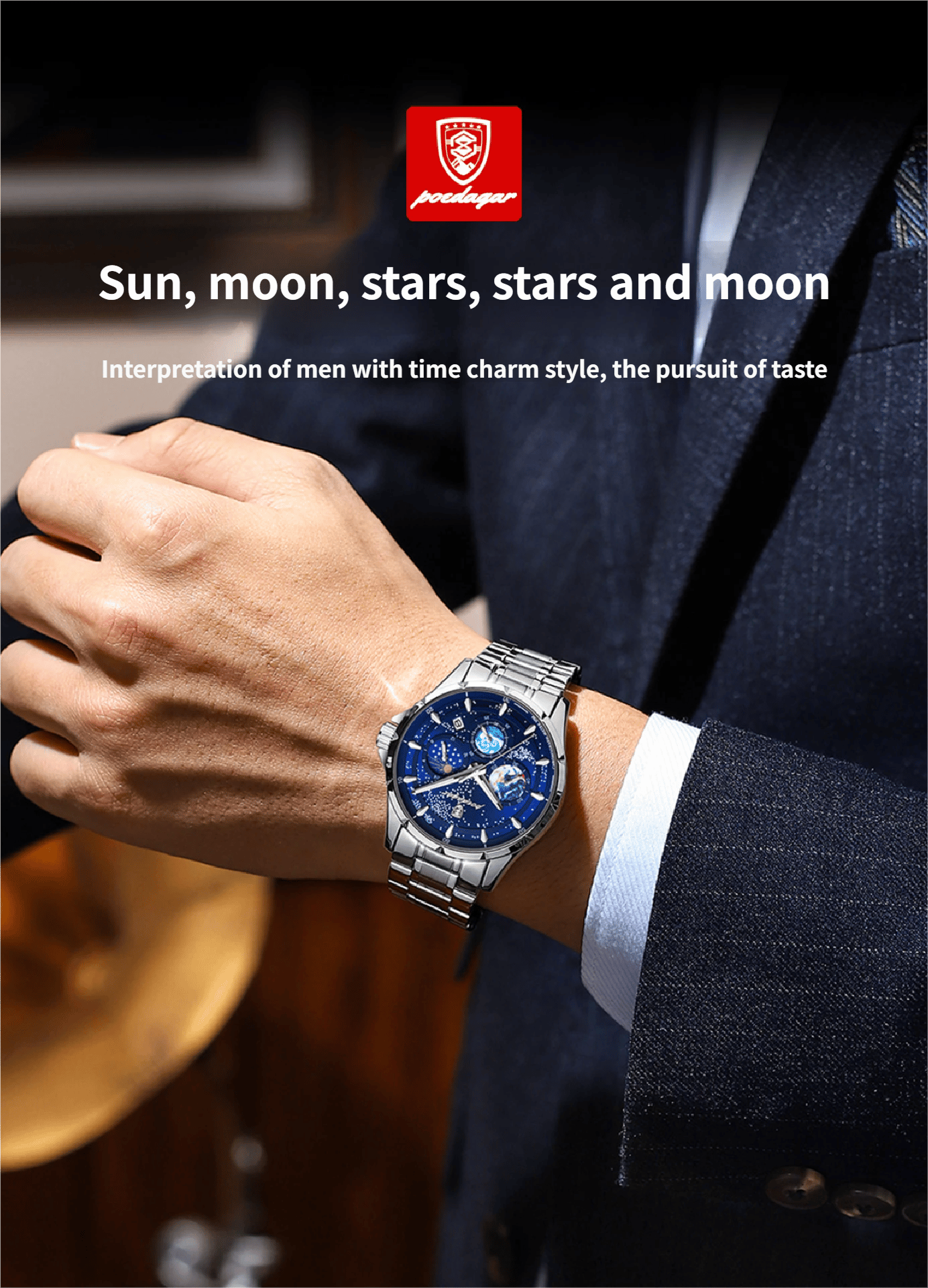 Starry Night Luminous Multifunctional Men's Quartz Watch