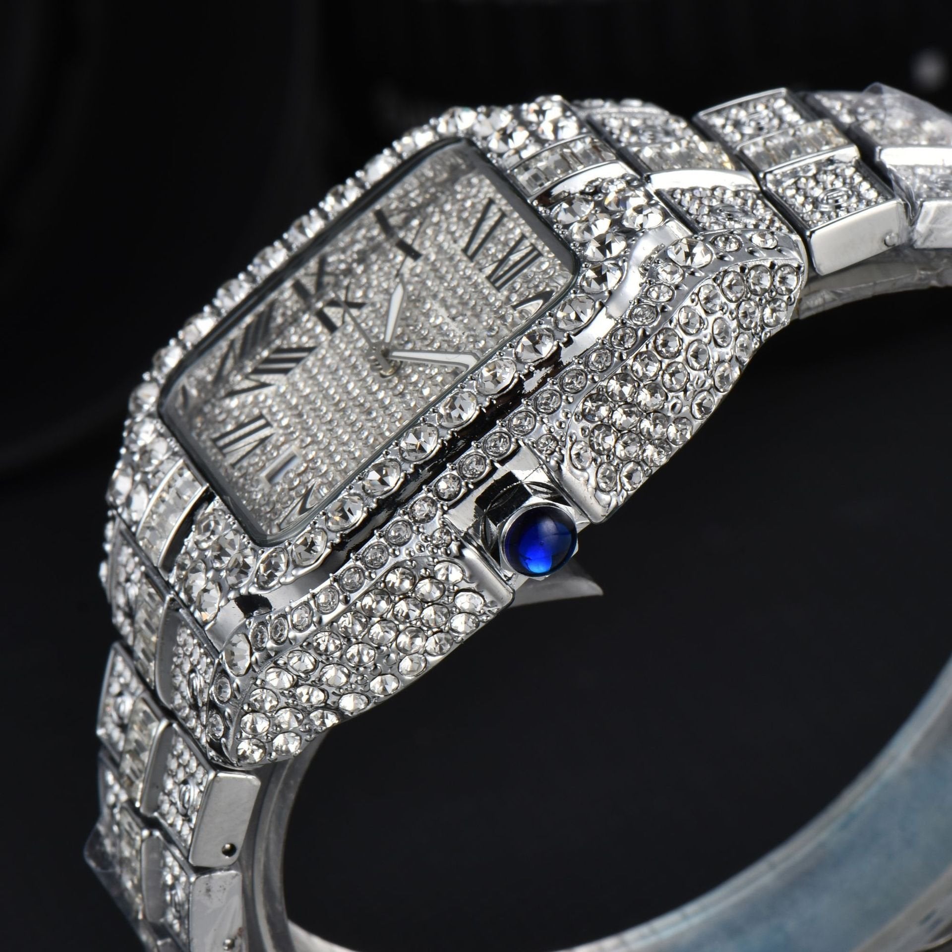 Men's Square Fashion Full Diamond Watch