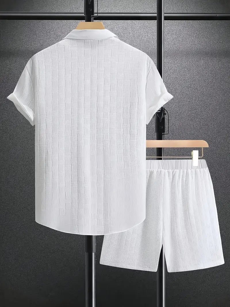 Men's Regular Fit Short Sleeve Pajama Two-piece Set
