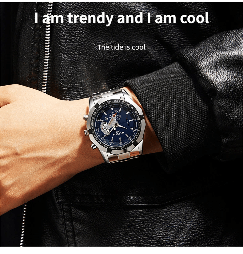 Waterproof luminous men's watch with calendar