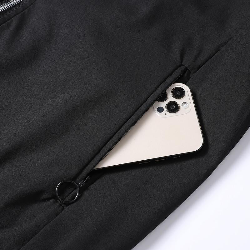 Men's Stylish Black Bomber Jacket|Comfortable Trendy Baseball Jersey Coat
