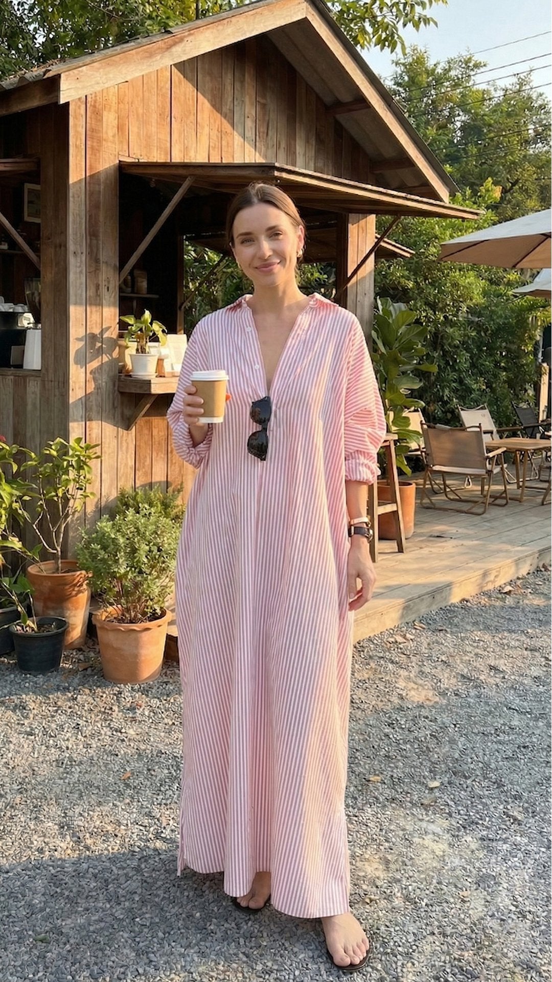 🌊 THE BATWING STRIPE MAXI: LOOSE, COTTON-SOFT — YOUR NEW FAVOURITE BEACH TO BRUNCH DRESS 🌊