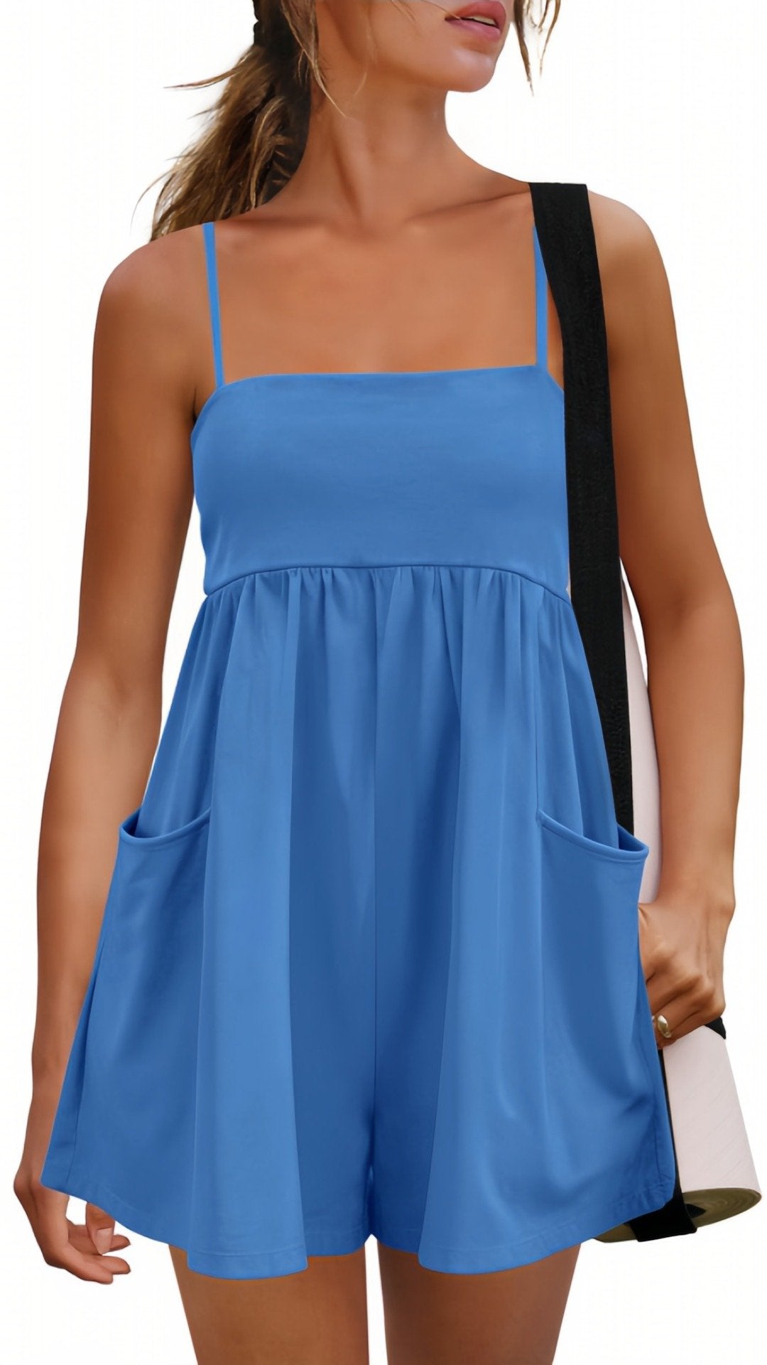 🌸 THE SUMMER ROMPER: SPAGHETTI STRAPS, FLOWY A‐LINE, FUNCTIONAL POCKETS — LOOKS LIKE A DRESS, FEELS LIKE A DREAM 🌸