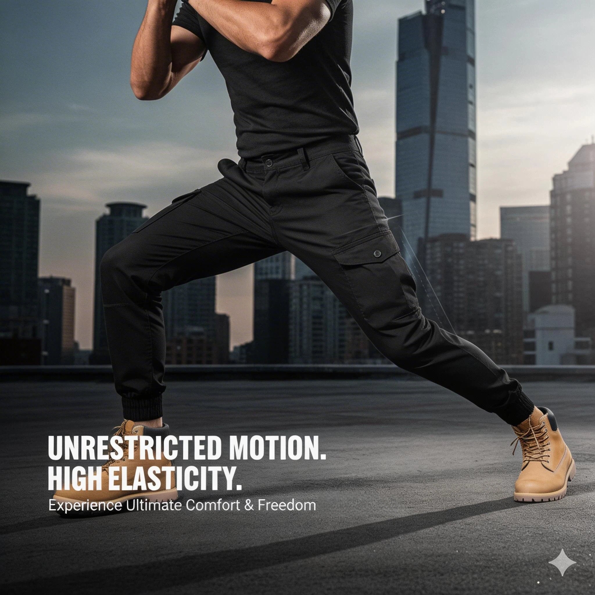 Men's Multi-Pocket Cargo Joggers-Durable, Breathable, and Ready for Any Adventure