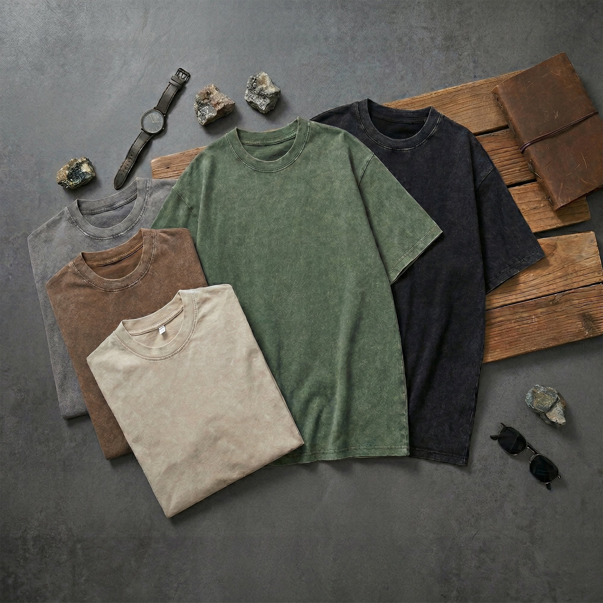 Elite Heavyweight 230g+ Cotton Tee: 2-Pack Oversize Urban Vintage Set