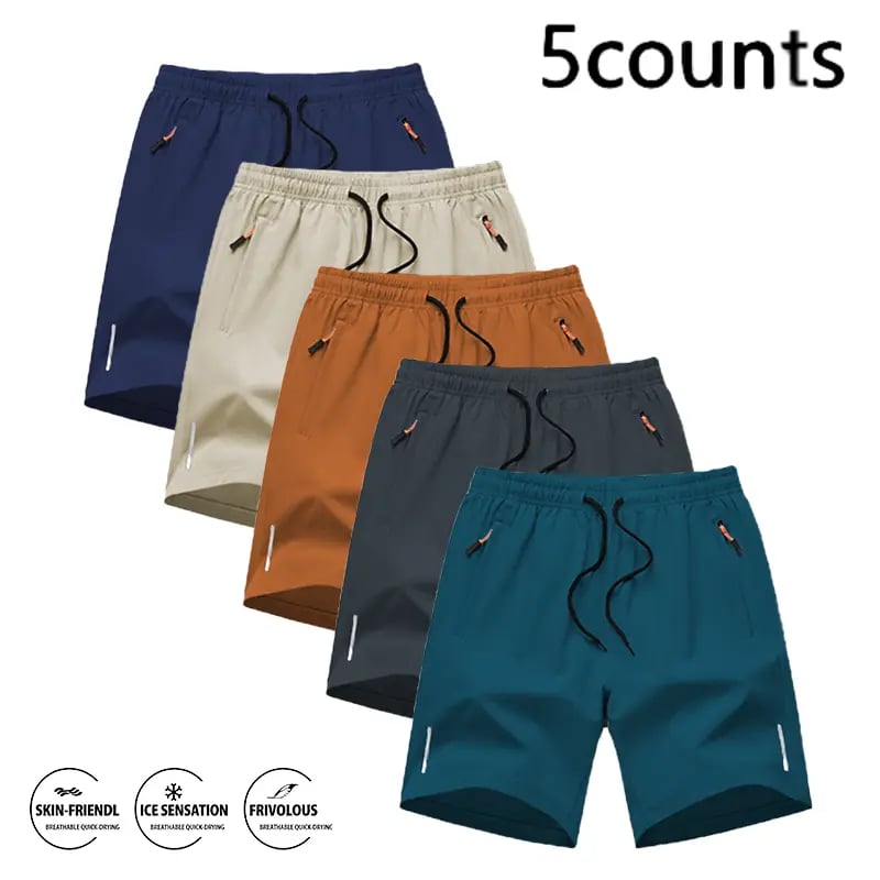 Men's Relaxed Fit Cargo Shorts with Zipper Pockets - Breathable Summer Casual Shorts for Everyday & Vacation