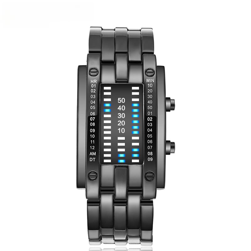 LED Iron Man Dual-Band Digital Watch