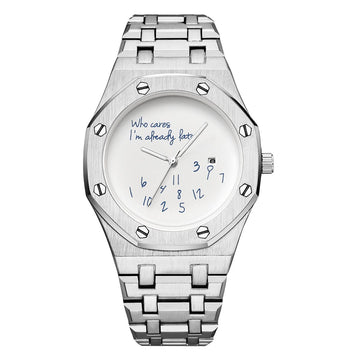 Men's Design: Premium Waterproof Steel-Band Quartz Watch with Minimalist Style