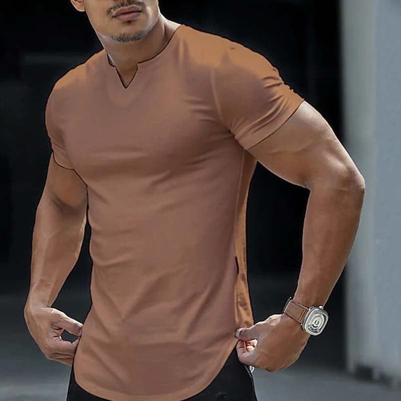🌞 Spring Awakening: 50% Off! ✨Men's Athletic V-Neck T-Shirt | High-Stretch Slim Fit Tee
