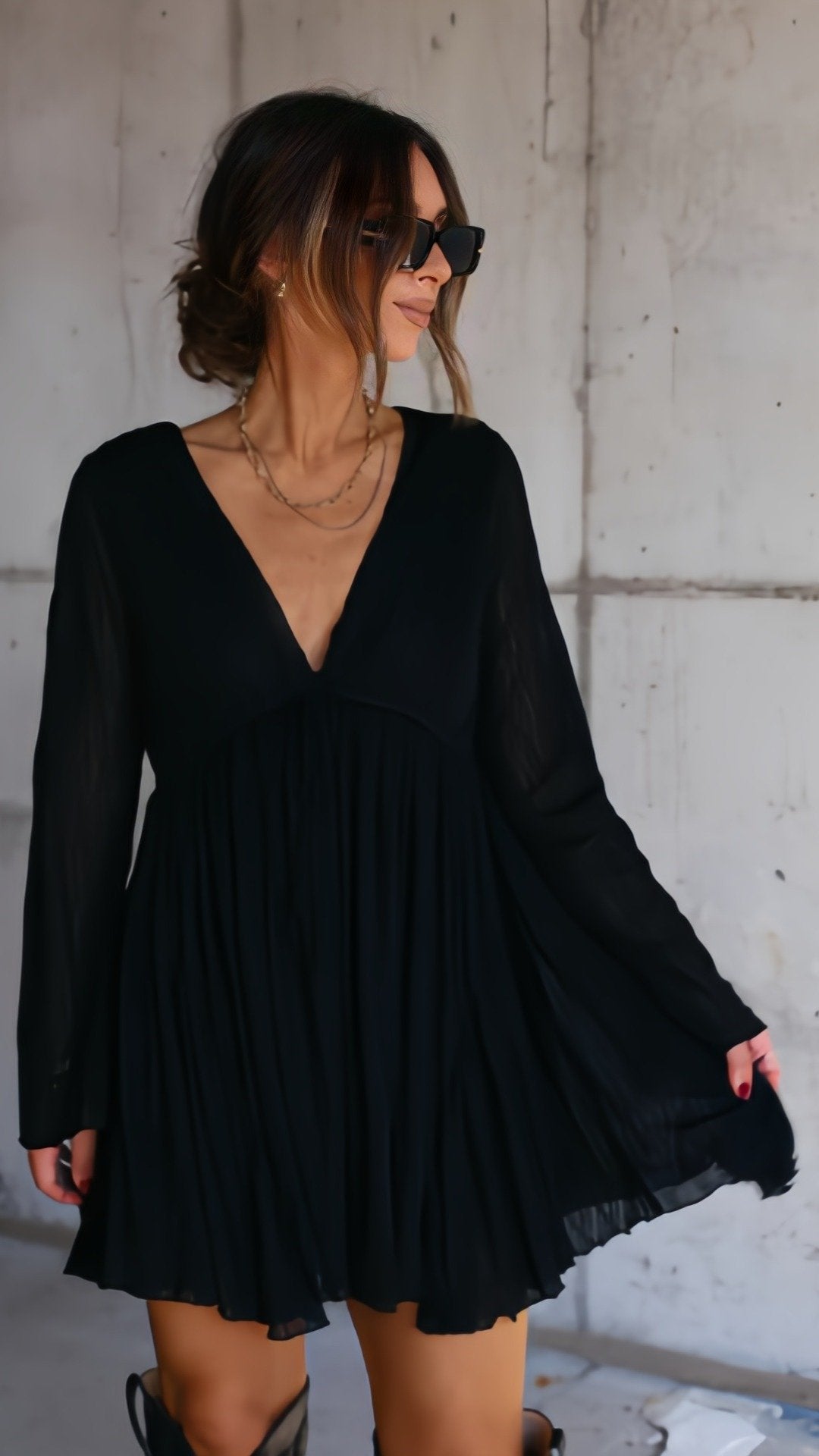 🎀 THE BELTED BABYDOLL MINI: V-NECK, LONG SLEEVES, HIDDEN LINING — YOUR NEW SEASONLESS FAVOURITE 🎀