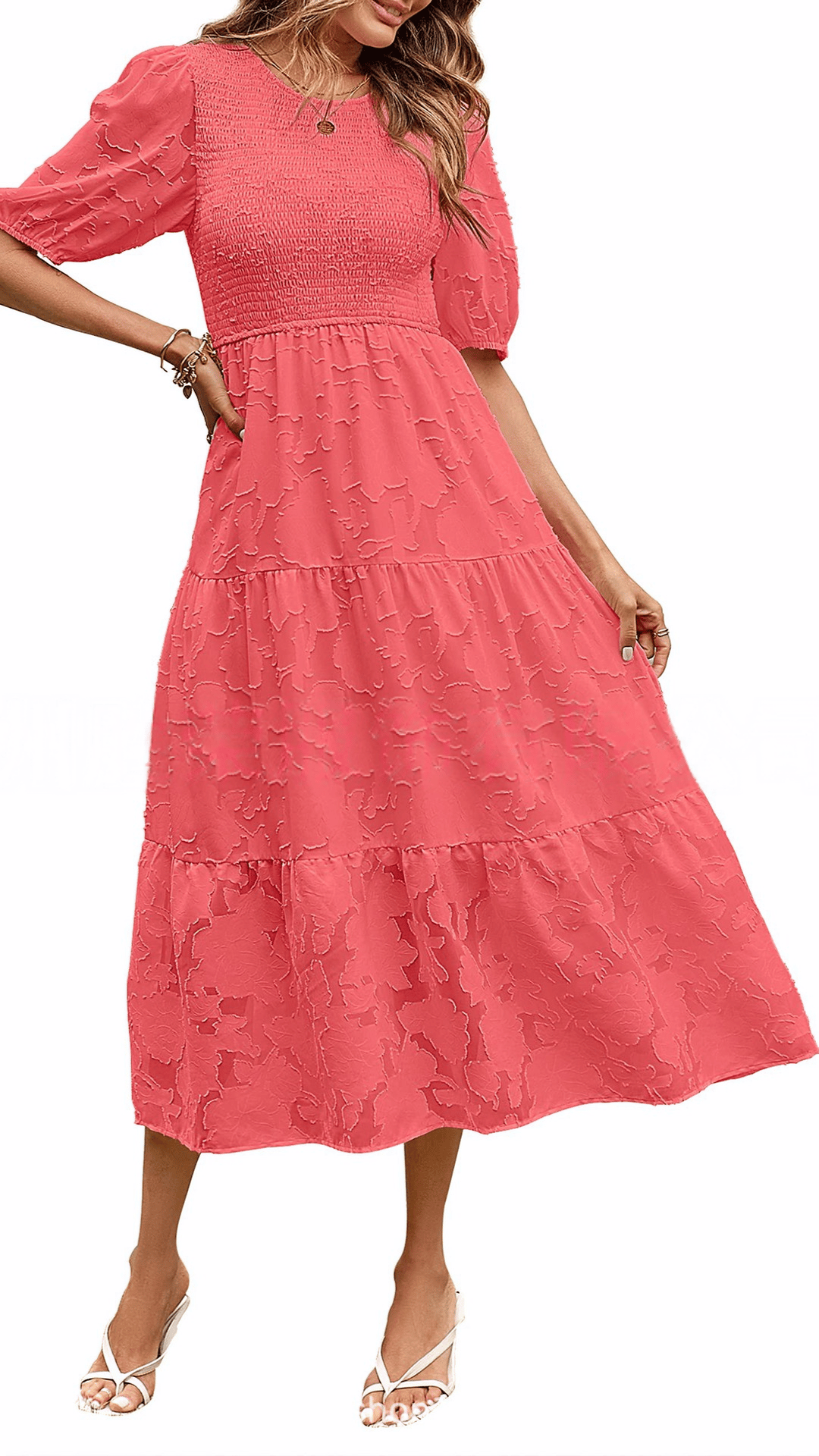 🌸 THE SMOCKED BUBBLE MAXI: PUFF SLEEVES, FLORAL LACE, TIERED DREAMS — YOUR 2026 SUMMER ROMANCE STARTS HERE 🌸