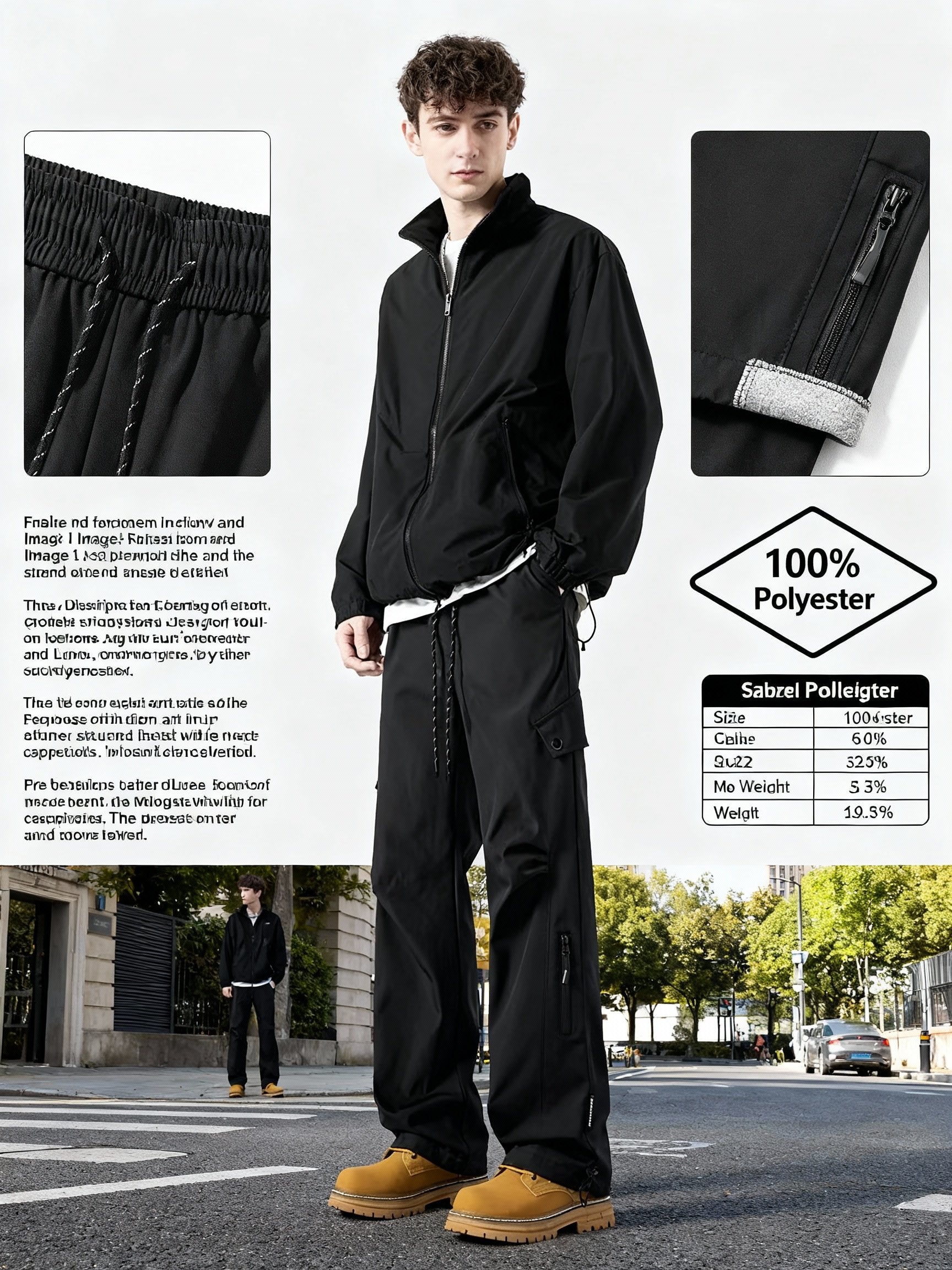 Men's Fleece-Lined Winter Hiking Pants: Waterproof, Windproof & Durable for Workwear and Outdoor Sports