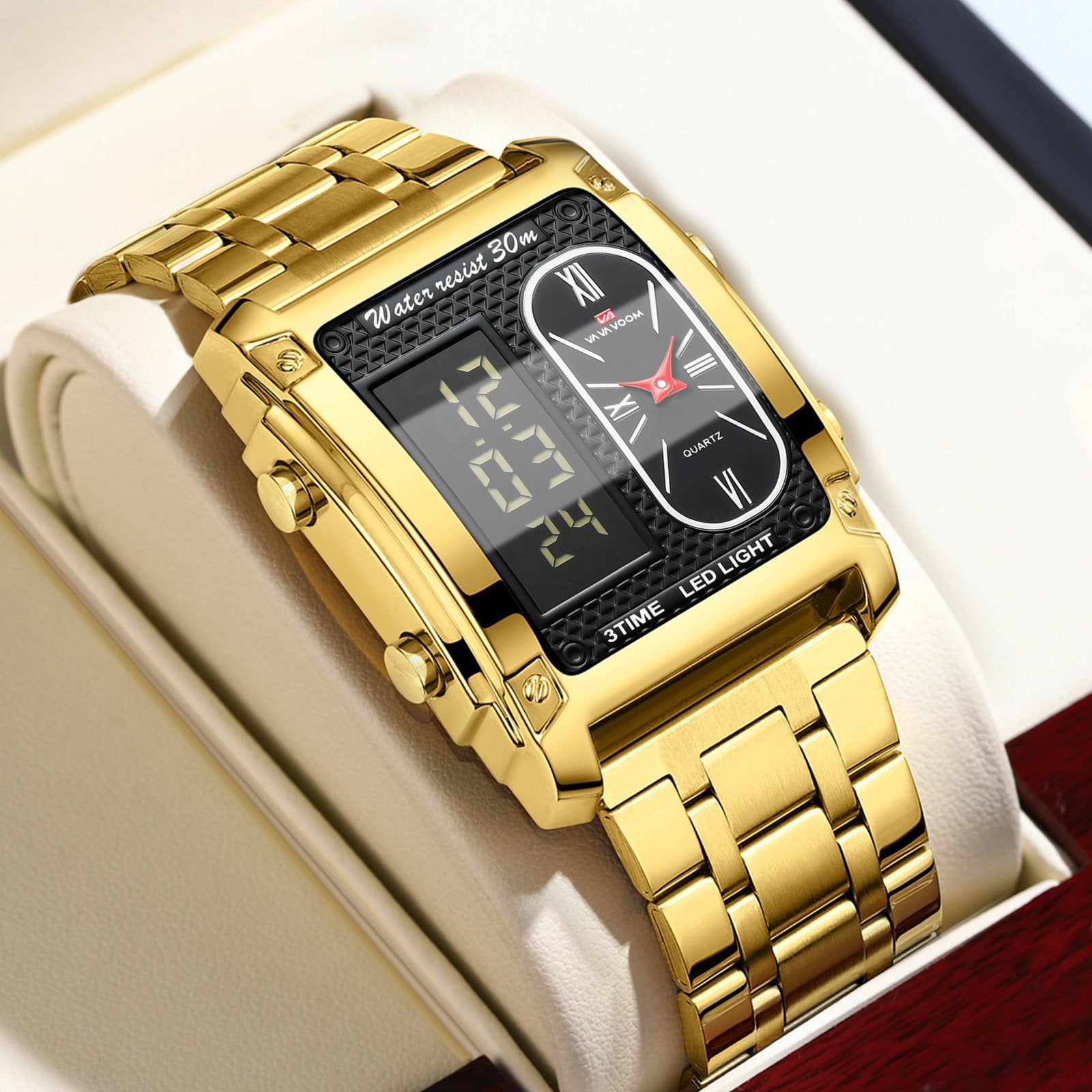 Waterproof Multi-Function Square Digital WatchWaterproof Multi-Function Square Digital Watch