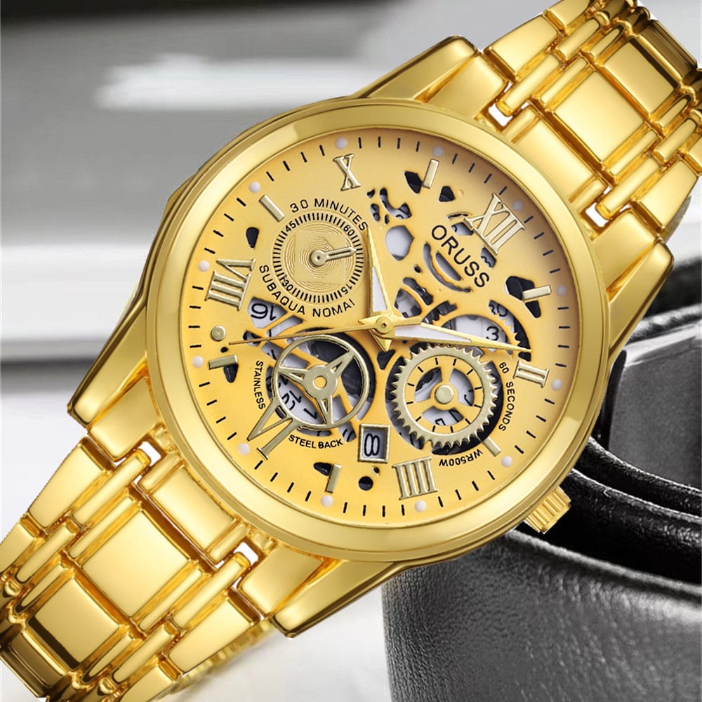 Swiss Water-Resistant Fully Automatic Quartz Watch for Men