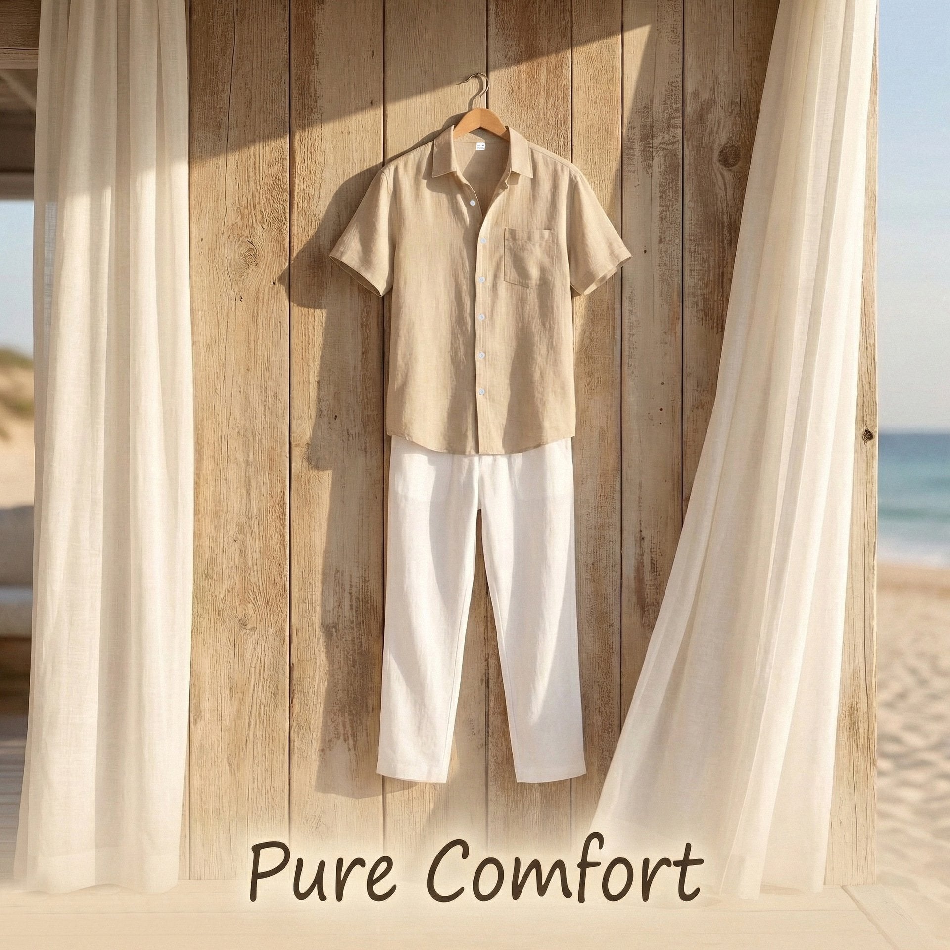 Men's Summer Linen Short-Sleeve Shirt