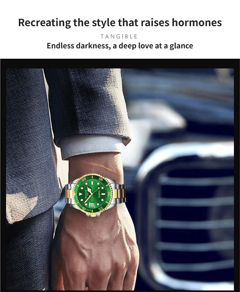 Luxury business watch, men's waterproof quartz watch