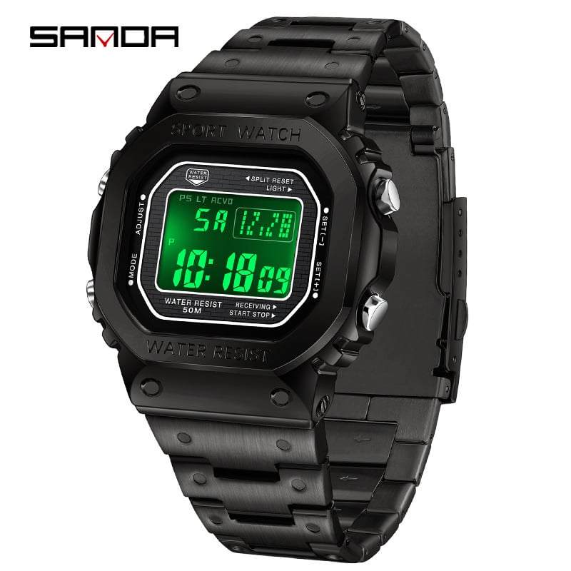 Multifunctional Square Waterproof Digital Watch