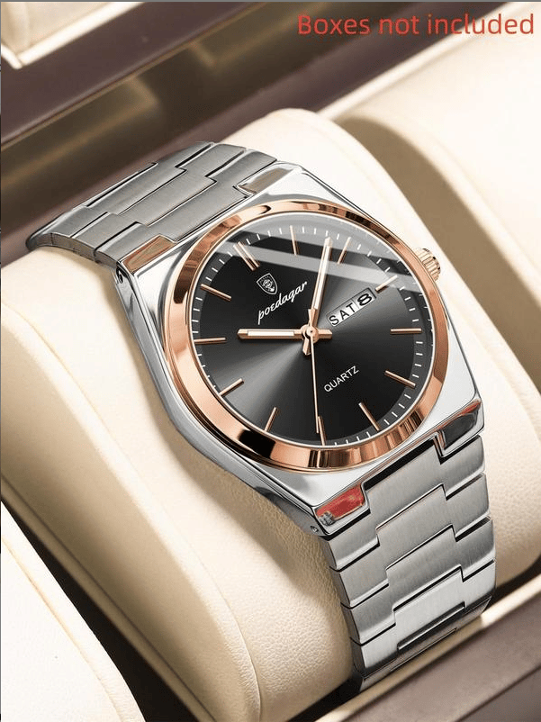 Ultra-thin men's waterproof luminous quartz watch