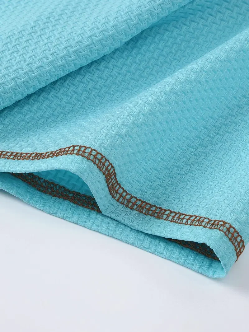 Men's Geometric Textured Polo Shirt – Quick-Dry, Breathable, Slim Fit, Letter Pattern for Summer Sports & Casual---Buy 2 Get 20% Off & Free Shipping!