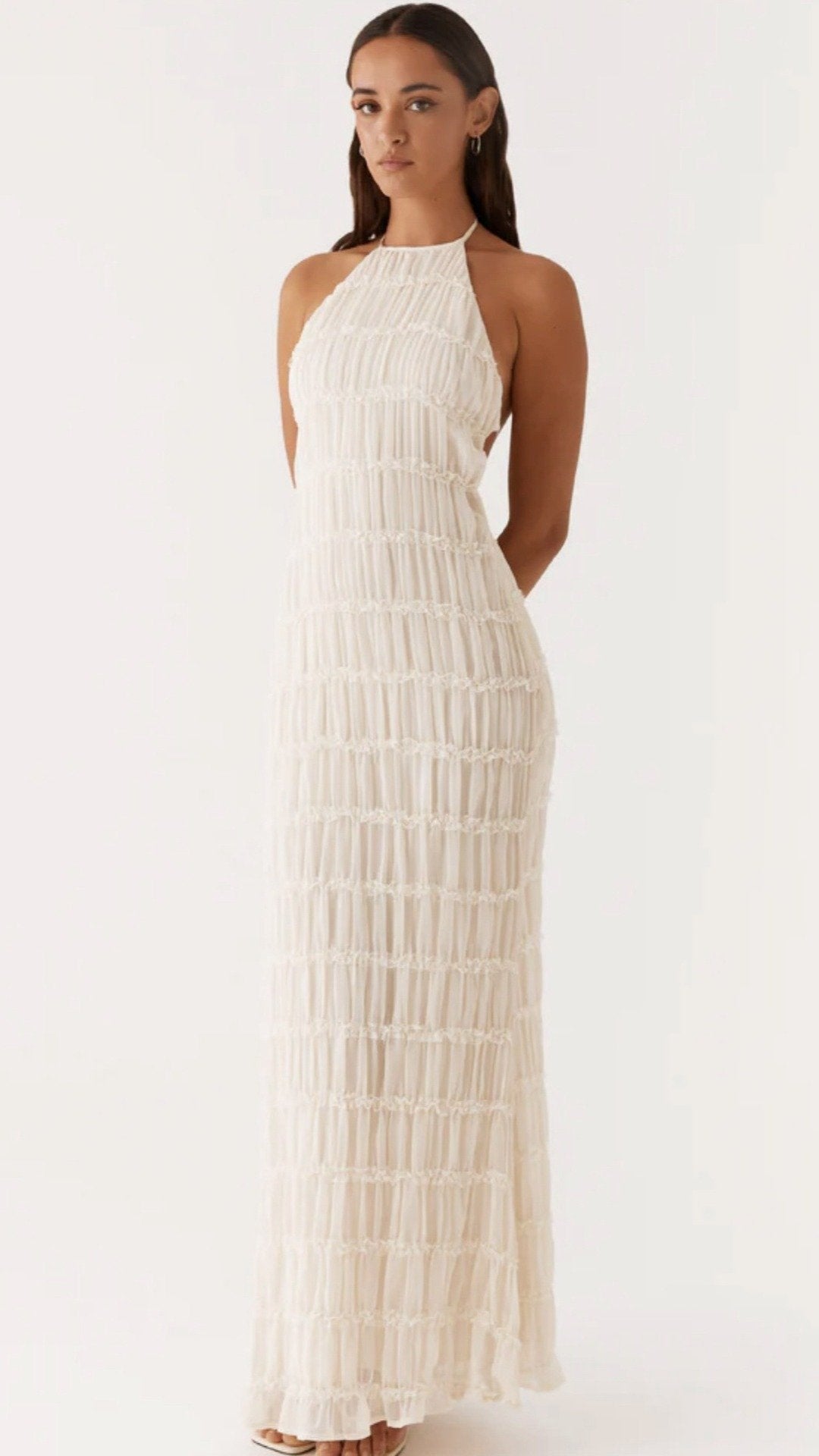 🌺 THE HALTER BACKLESS MAXI: OPEN BACK, SELF-TIE STRAPS, FULLY LINED — YOUR MOST SOPHISTICATED SUMMER DRESS 🌺