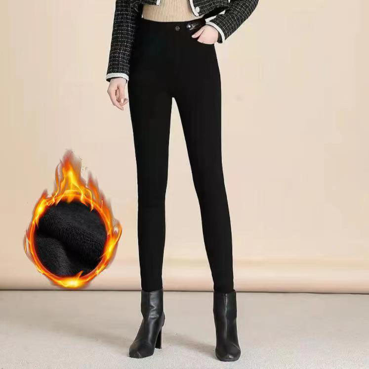 🔥HOT SALE 50% OFF💕Women's High Waist Slim Stretch Warm Skinny Jeans