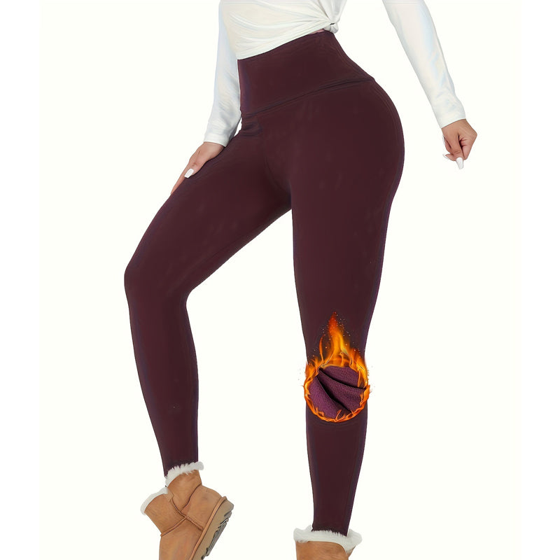 High-Elasticity Slim Fit Warm Leggings for Women