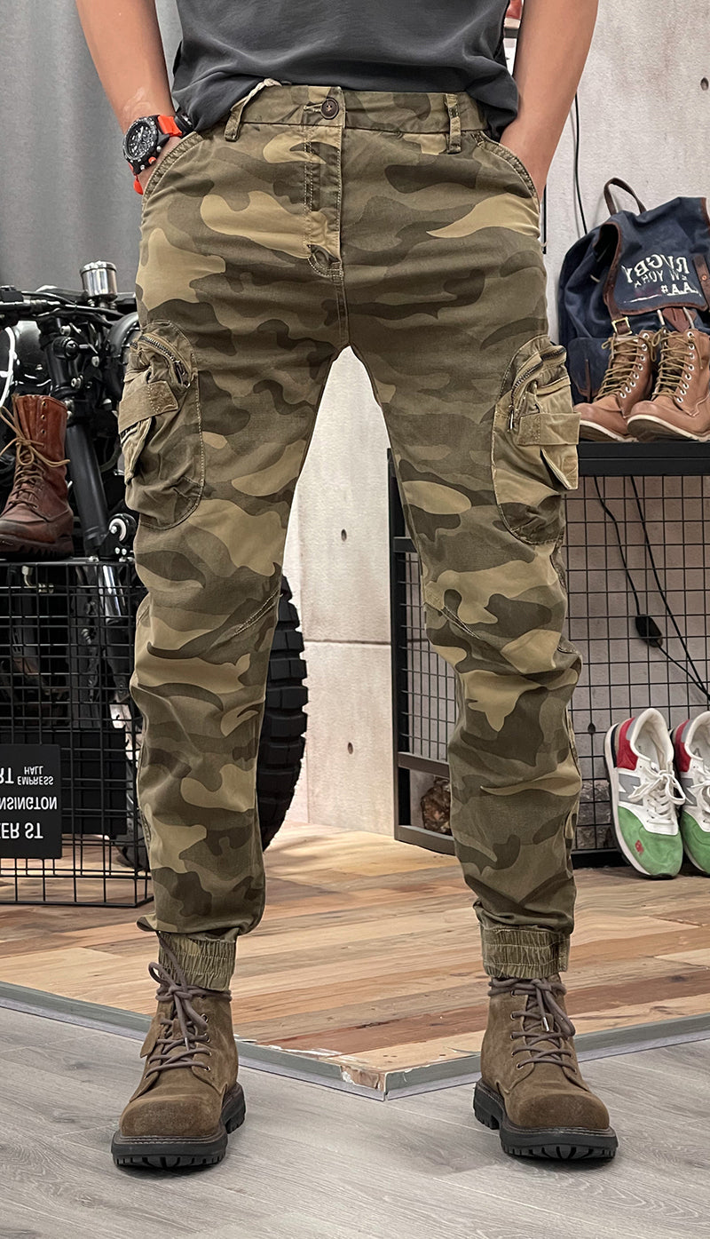 Men's Distressed Slim Fit Biker Jeans
