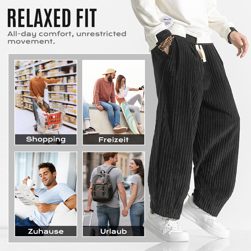 Casual Loose Corduroy Tapered Pants