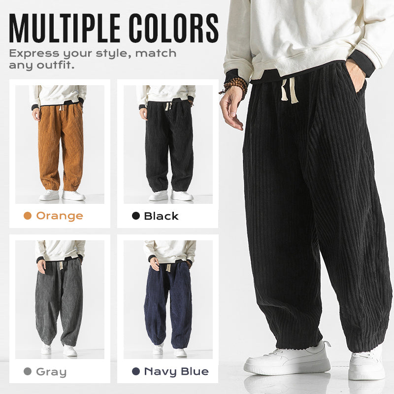 Casual Loose Corduroy Tapered Pants