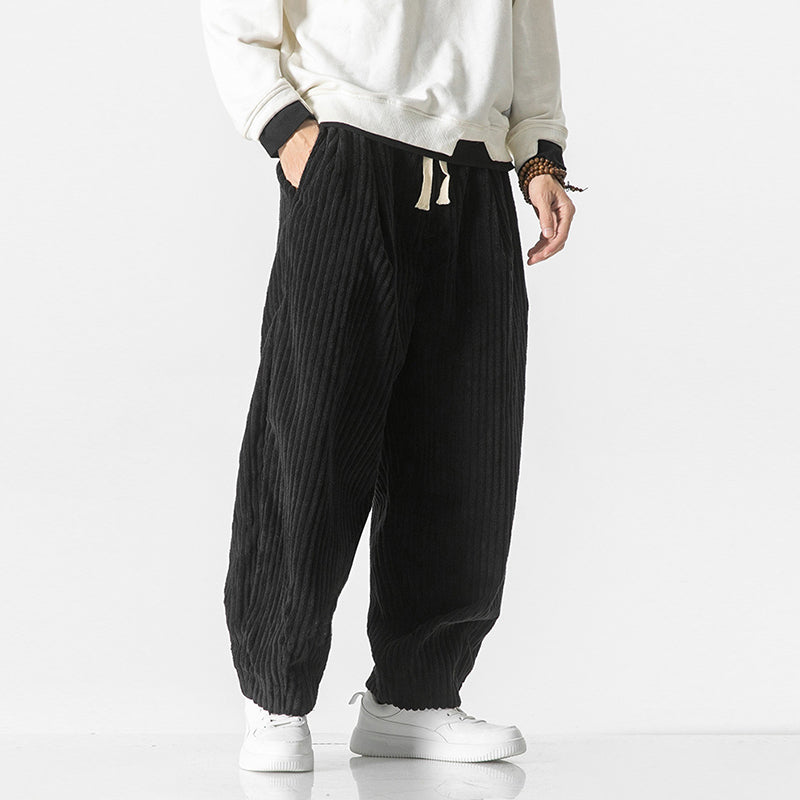 Casual Loose Corduroy Tapered Pants