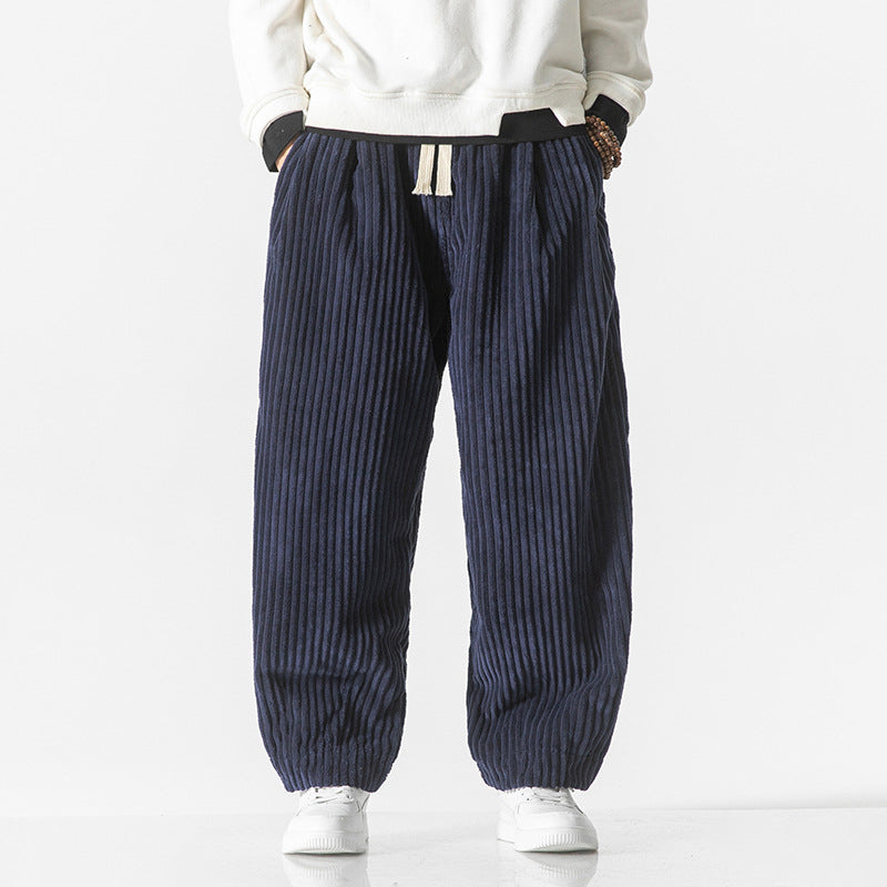 Casual Loose Corduroy Tapered Pants