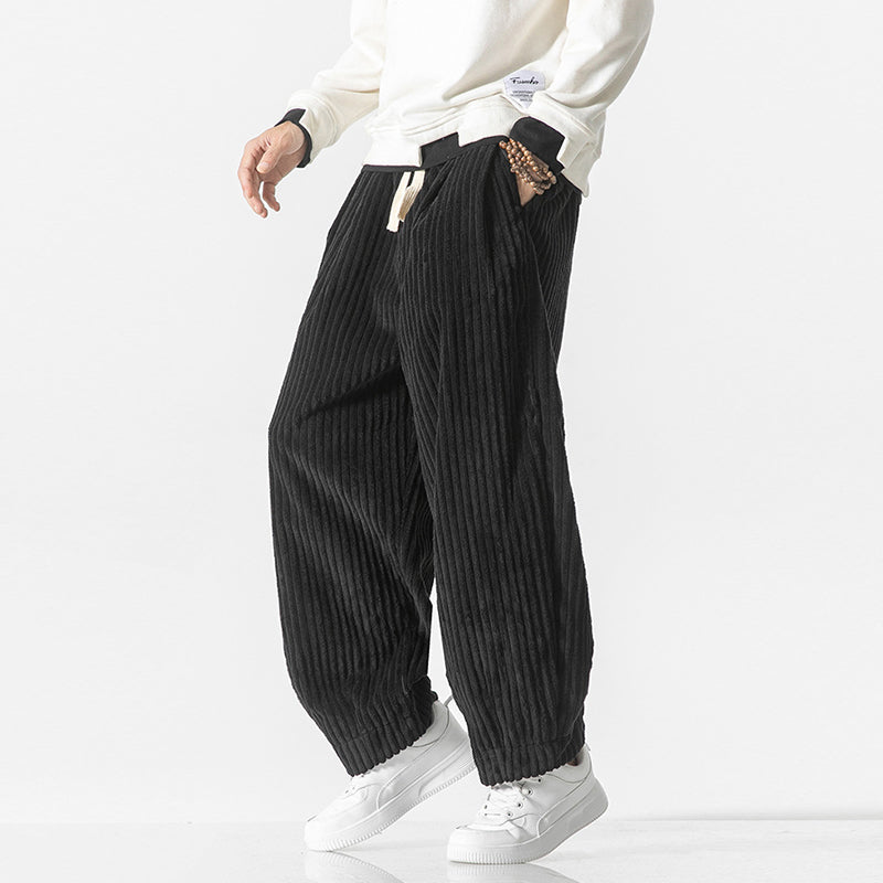 Casual Loose Corduroy Tapered Pants