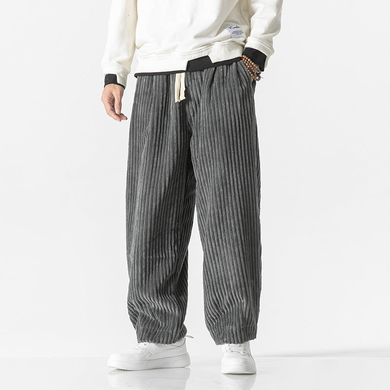 Casual Loose Corduroy Tapered Pants