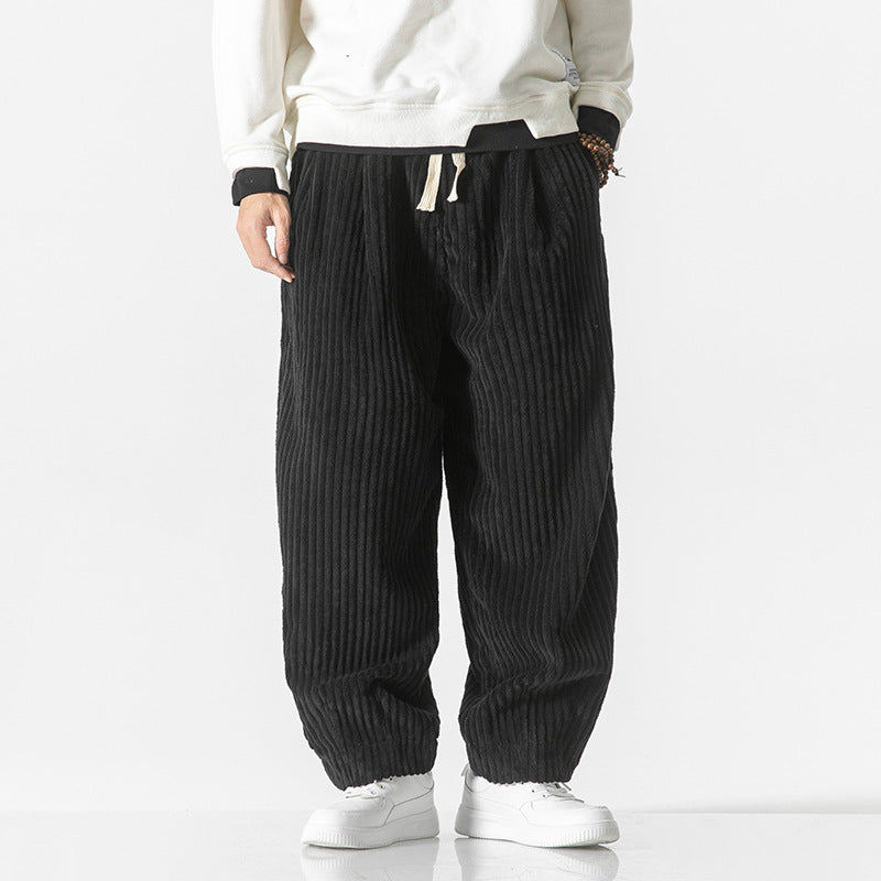 Casual Loose Corduroy Tapered Pants